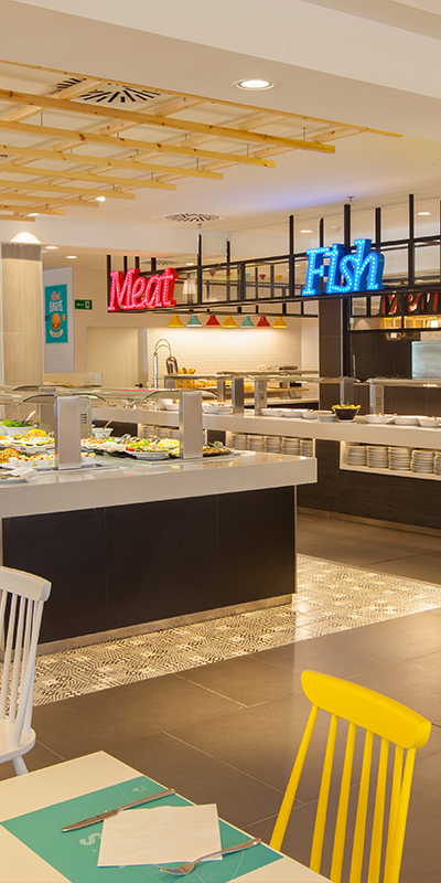  General image of the Abora Continental hotel buffet in Playa del Inglés 